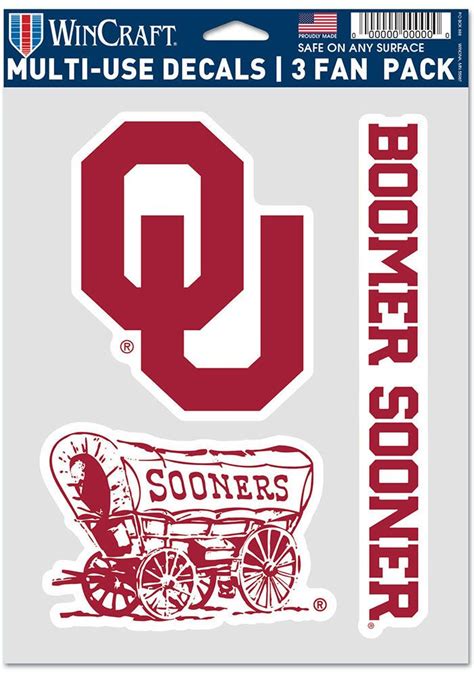 ou car decal|oklahoma sooners decal set.